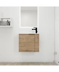 Casainc 22 Inch Floating Bathroom Vanity with Sink and Soft-Close Door for Small Bathrooms