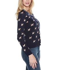 Belldini Women's Fetch-ing Fun Cardigan Sweater