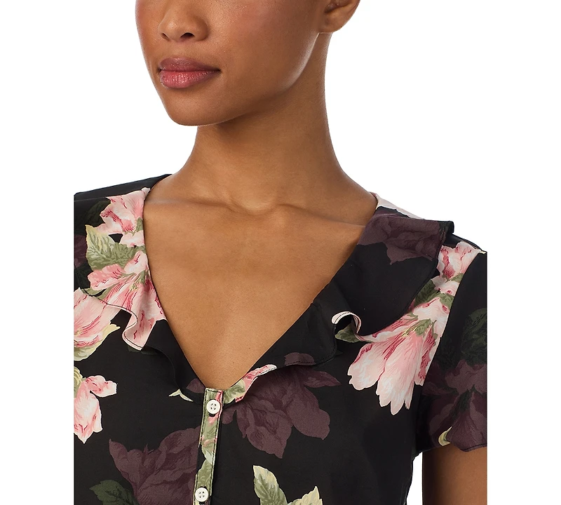 Lauren Ralph Women's Flutter Sleeve Pajama Set