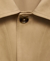 Mango Men's Suede Leather-Effect Overshirt