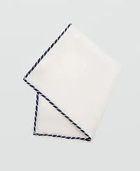Mango Men's Silk Embroidered Pocket Square