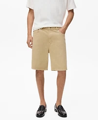 Mango Men's Denim Relaxed-Fit 9.53" Bermuda Shorts
