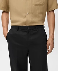 Mango Men's Linen And Lyocell Blend Straight-Leg Pants