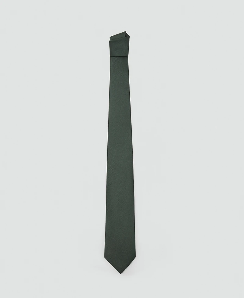 Mango Men's Plain Silk Tie
