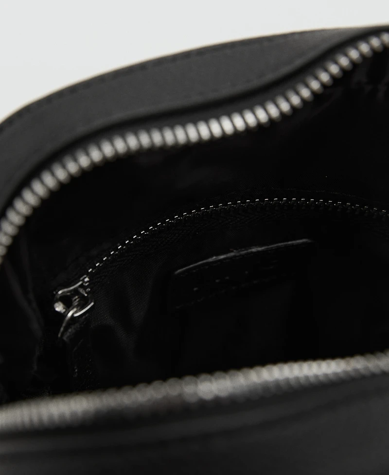 Mango Men's Patent Leather-Effect Shoulder Bag