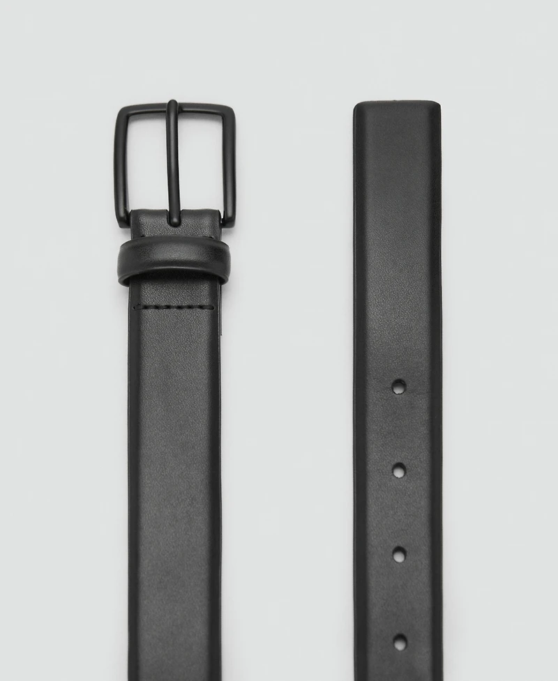 Mango Men's Buckle Leather Belt
