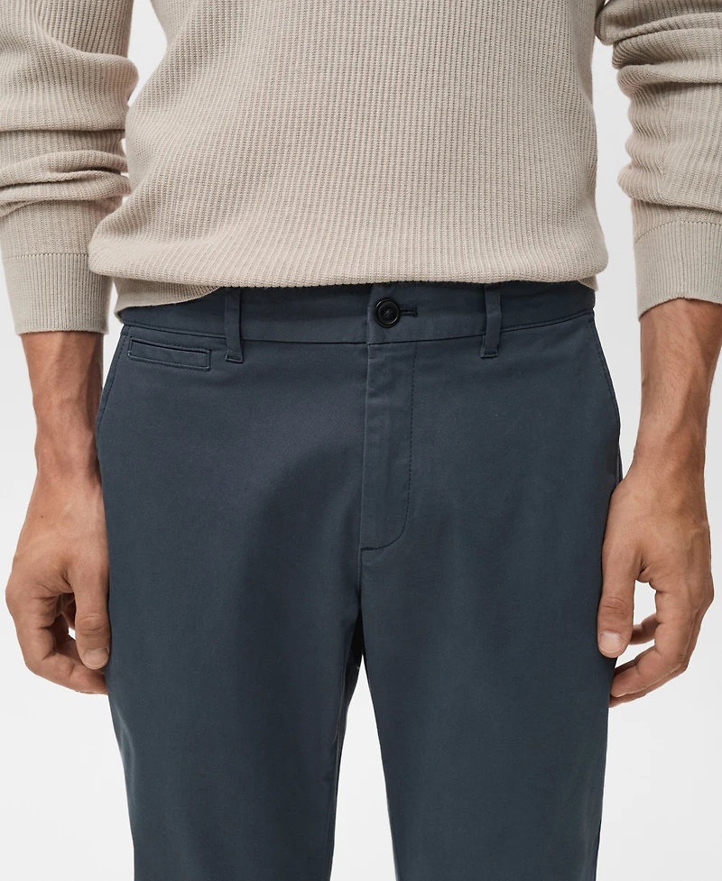 Mango Men's Prato Cropped Tapered Chino Pants