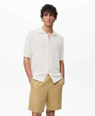 Mango Men's Cotton Knit Shirt