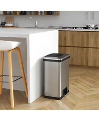 iTouchless 13 Gallon / 49 Liter AutoStep Sensor Kitchen Trash Can with Odor Filter (Black Trim)