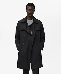 Mango Men's Water-Repellent Belted Trench Coat