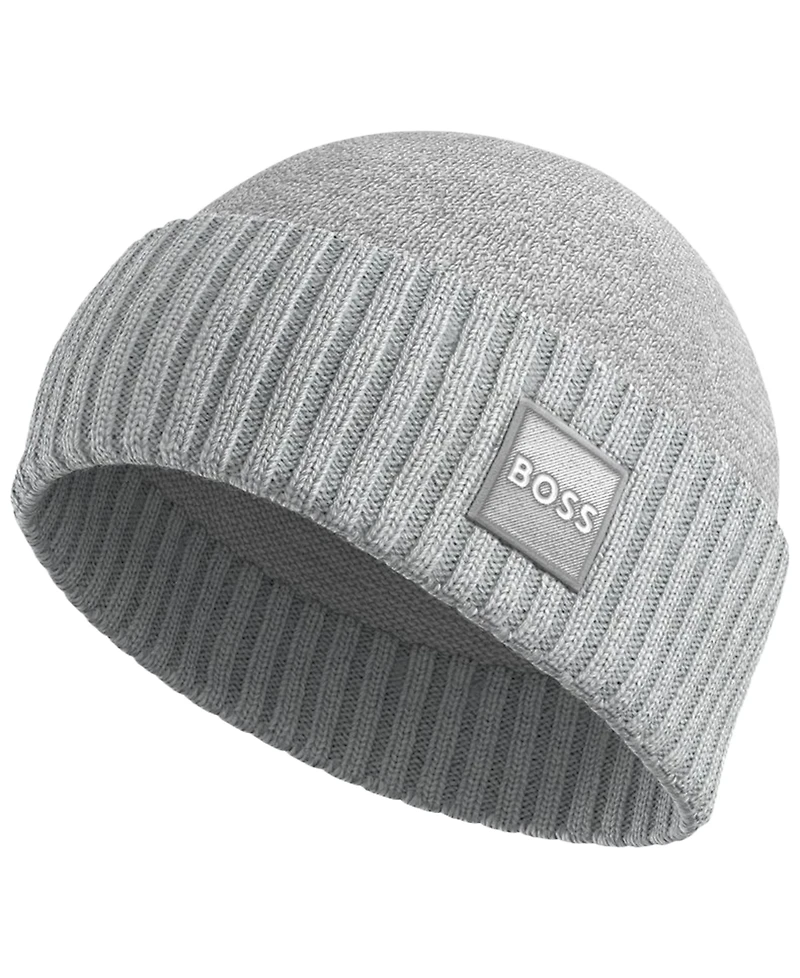Hugo Boss Men's Akaio Turn-Up Beanie Hat
