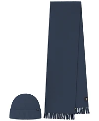 Hugo Boss Hepico Ribbed Cap and Scarf, 2-Piece Set