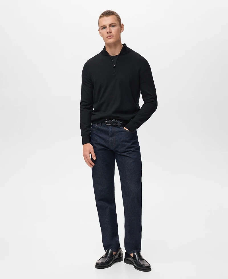 Mango Men's Perkins Neck Wool Sweater