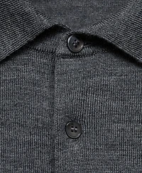 Mango Men's Wool Knitted Polo Sweater