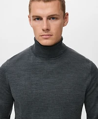 Mango Men's Wool Turtleneck Sweater