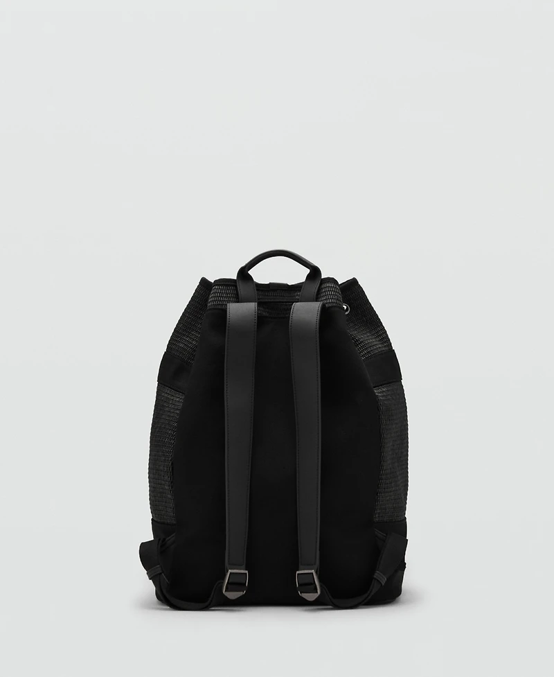 Mango Men's Lace-Up Sack Backpack