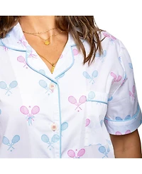 Sant and Abel Women's Tennis Bows Short Pj Set