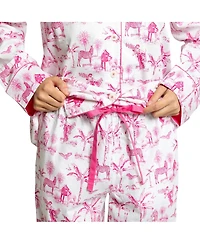 Sant and Abel Women's Skydog Pink Toile Long Pj Set