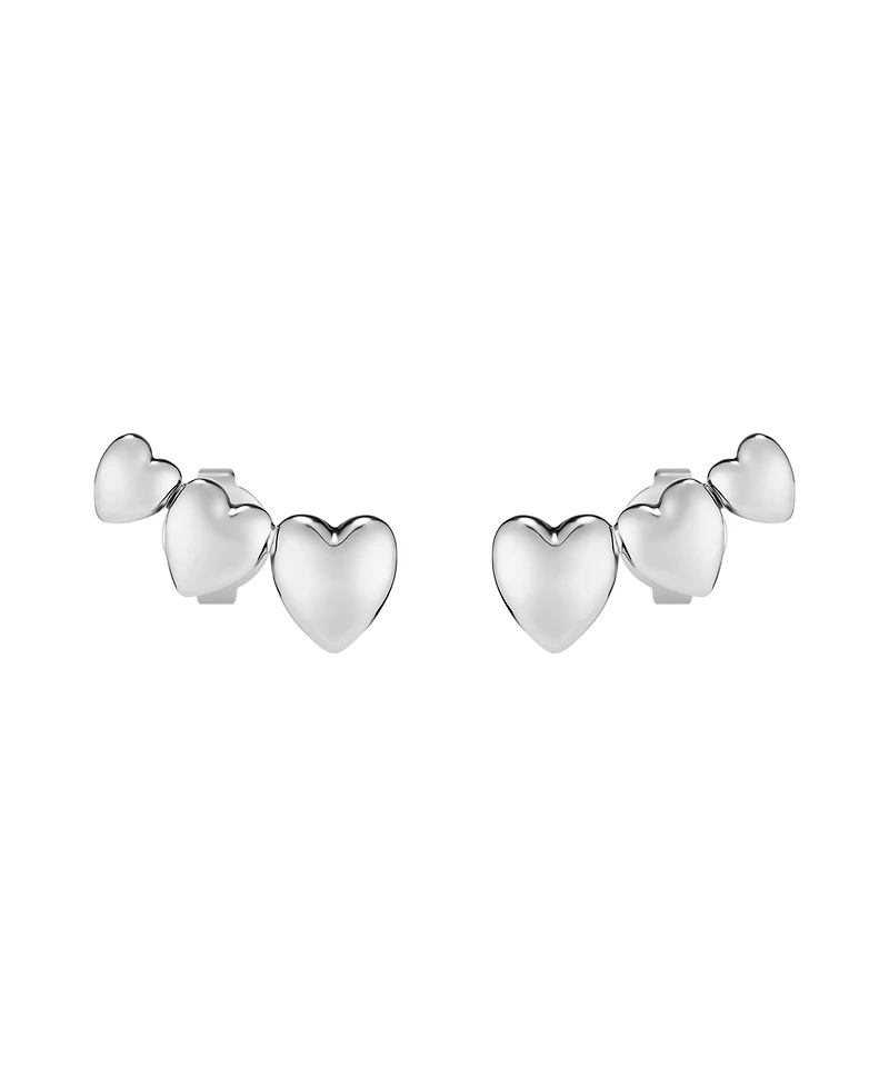 Olivia Burton Mini Heart Silver Tone Stainless Steel Earrings