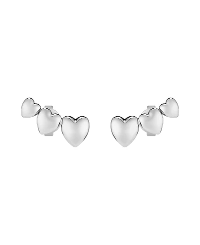 Olivia Burton Mini Heart Silver Tone Stainless Steel Earrings