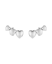 Olivia Burton Mini Heart Silver Tone Stainless Steel Earrings