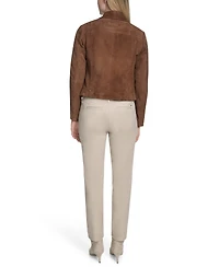 Cole Haan Women's Zip Front Suede Jacket