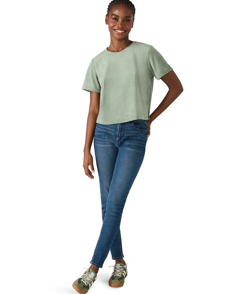 Steve Madden Women's Short Sleeve Crewneck Top