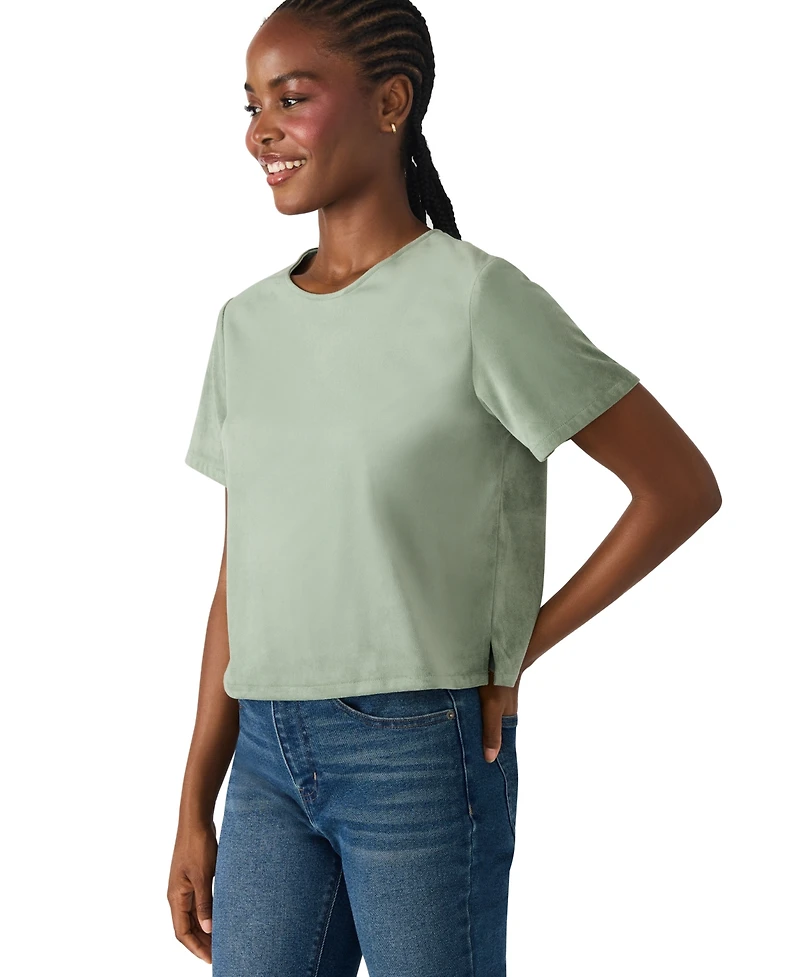 Steve Madden Women's Short Sleeve Crewneck Top