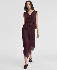 On 34th Tie Front Top Pleated Skirt Macys Exclusive