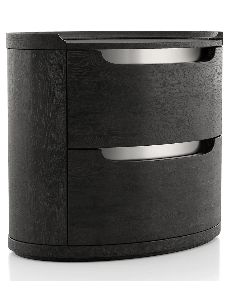 Furniture of America Addeso 24.5" Solid Wood 2-Drawer Nightstand