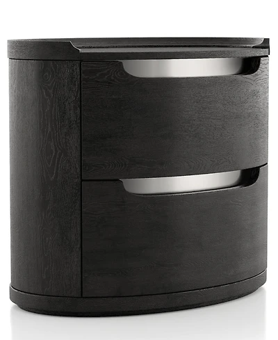 Furniture of America Addeso 24.5" Solid Wood 2-Drawer Nightstand
