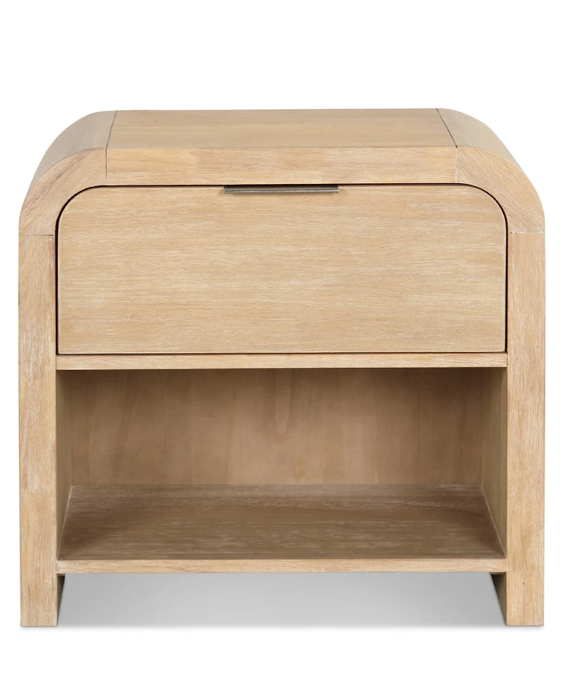Furniture of America Elowyn 27" Solid Wood 1-Drawer Nightstand with Shelf