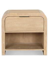 Furniture of America Elowyn 27" Solid Wood 1-Drawer Nightstand with Shelf