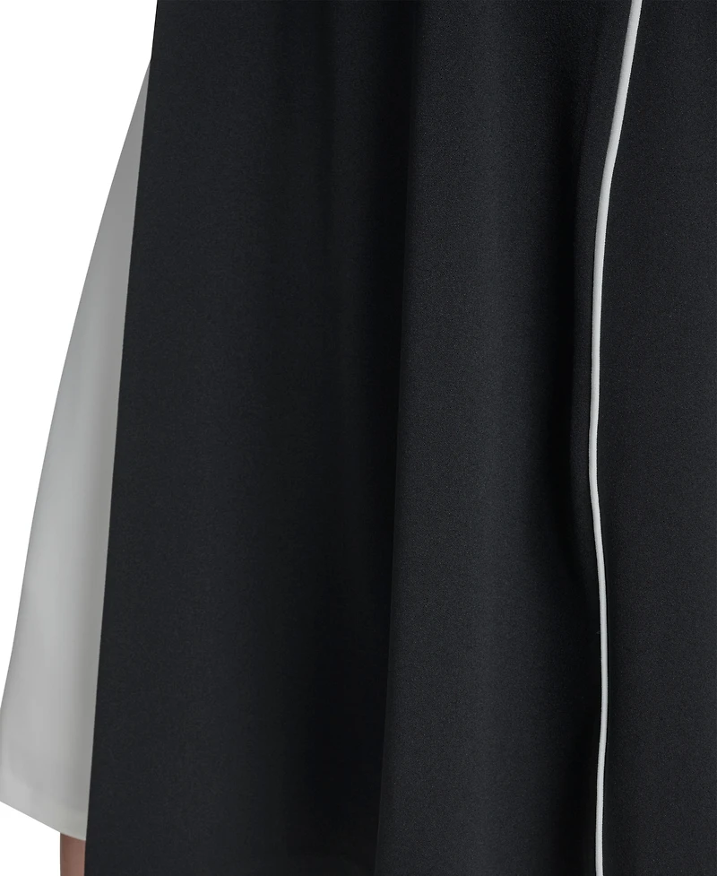 Calvin Klein Women's Colorblock Mock Neck Midi Dress
