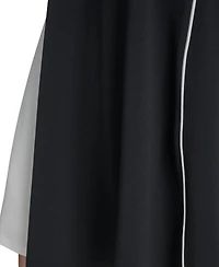 Calvin Klein Women's Colorblock Mock Neck Midi Dress