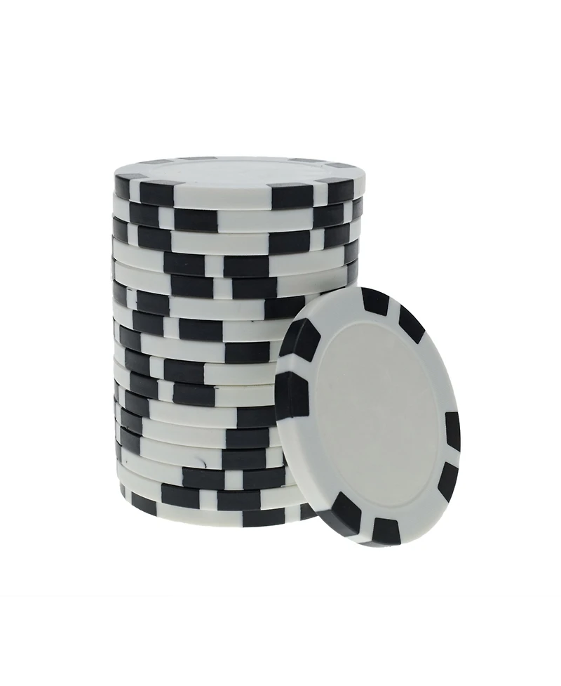 We Games 8 Stripe Clay Poker Chips, 11.5 Gram, Set of 25