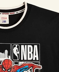 Macy's Marvel X Nba Men's "It's Spidey" Spiderman Short Sleeve Graphic T-Shirt, Exclusive