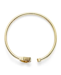 Olivia Burton Crystal Honeycomb Gold Tone Stainless Steel Bangle Bracelet