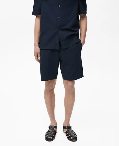 Mango Men's Structured 7.95" Knitted Shorts