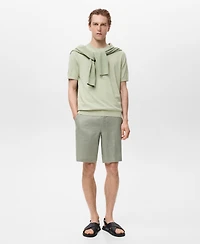 Mango Men's Cotton Fine-Knit T-Shirt