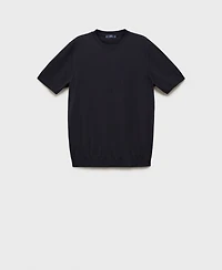 Mango Men's Cotton Fine-Knit T-Shirt