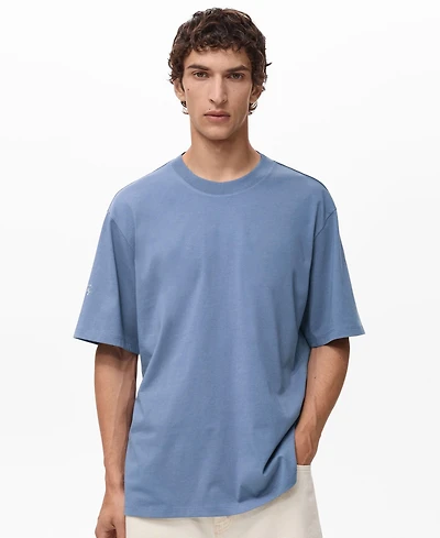 Mango Men's Printed Patch T-Shirt