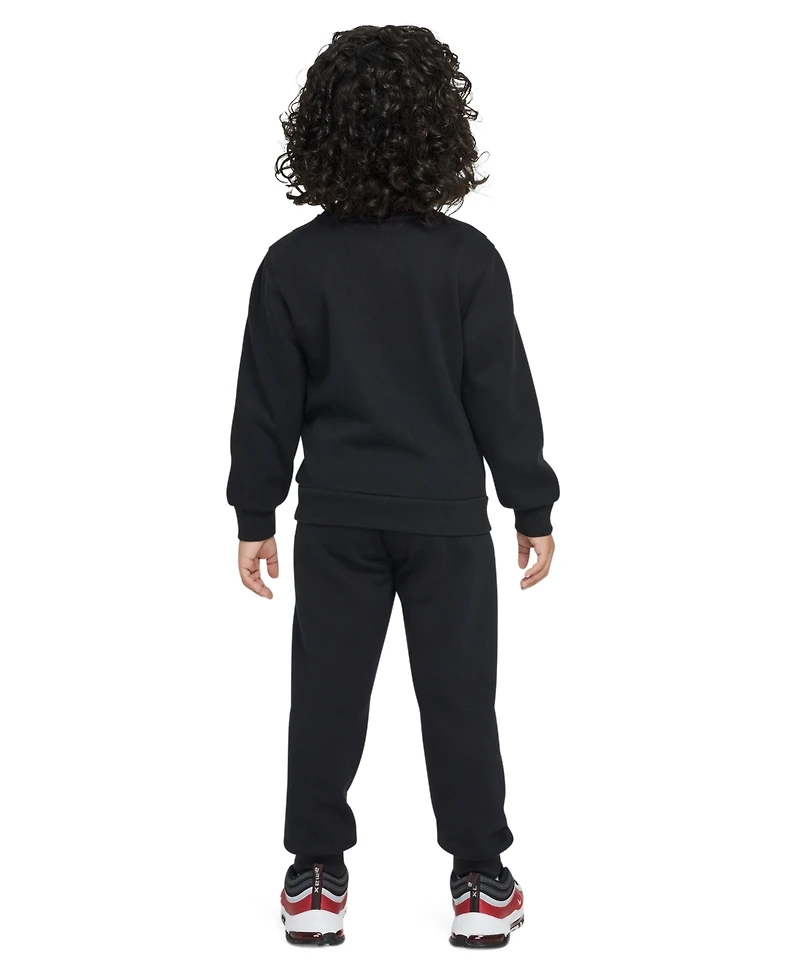Nike Little Boys Gameday Essentials 2-Piece Crewneck Sweatshirt and Pants Set