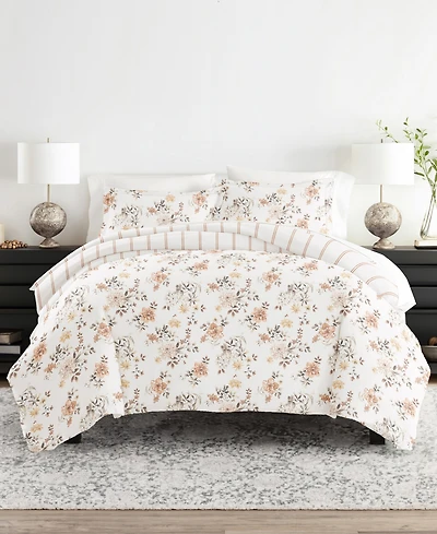 ienjoy Home Timeless Pattern Reversible 3-Pc. Duvet Cover Set