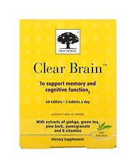 New Nordic Clear Brain Tablets | Supports Normal Cognitive Health and Memory | with Green Tea