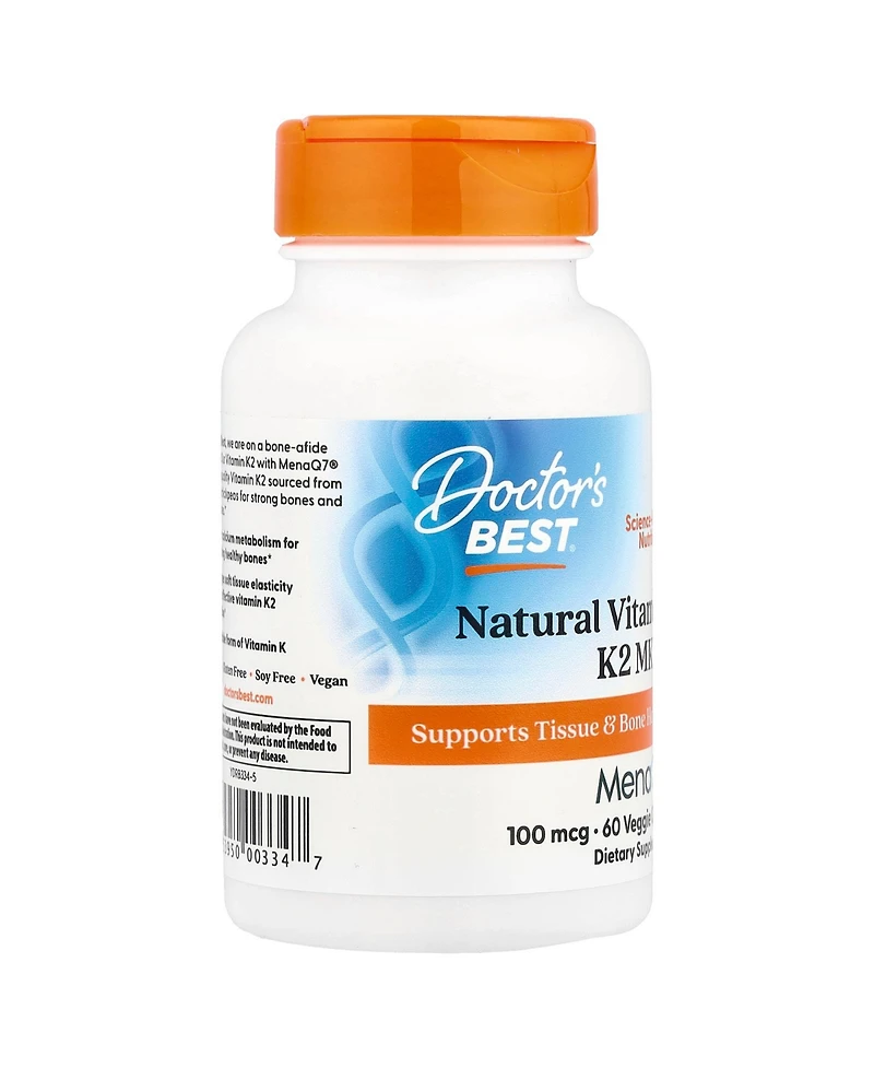 Doctor's Best Natural Vitamin K2 Mk-7 100 mcg