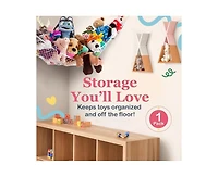 Lilly's Love Toddler Toy Storage Stuffed Animal Hammock, Hanging Organizer Room Decor, Black, 1 Pack