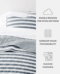 ienjoy Home Classic Stripe Reversible 3-Pc. Quilt Set, Full/Queen