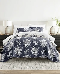 ienjoy Home Distressed Bouquet Reversible 3-Pc. Quilt Set, Full/Queen