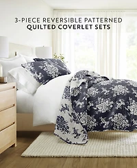 ienjoy Home Distressed Bouquet Reversible 3-Pc. Quilt Set, King/California King